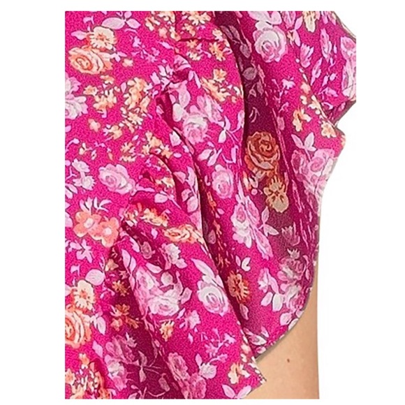 NWT “A…Love Story” Ruffled Dress - Pink Floral, Size Small - Picture 3 of 4